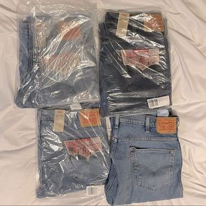 NWT Levi’s Men’s Western Fit Jeans Lot, Set of 4, Size W36 L30